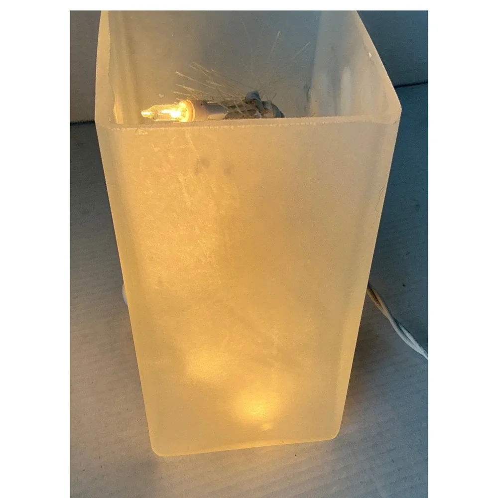 Stony Creek Glass Accent Light Barb Tourtillotte Tulips Bird Frosted Vase Lamp
